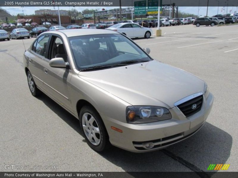 Champagne Metallic / Beige 2005 Hyundai Elantra GLS Sedan