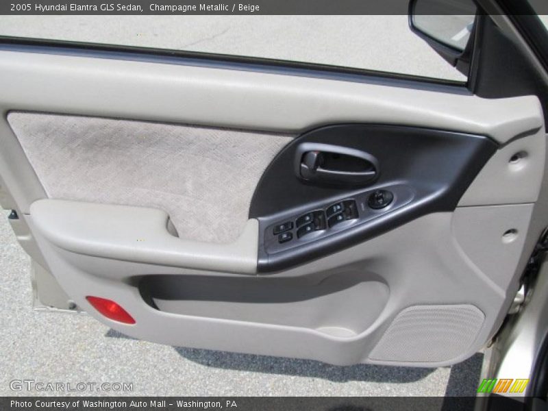 Champagne Metallic / Beige 2005 Hyundai Elantra GLS Sedan