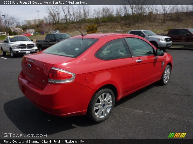 Vermillion Red / Medium Stone 2008 Ford Focus SE Coupe