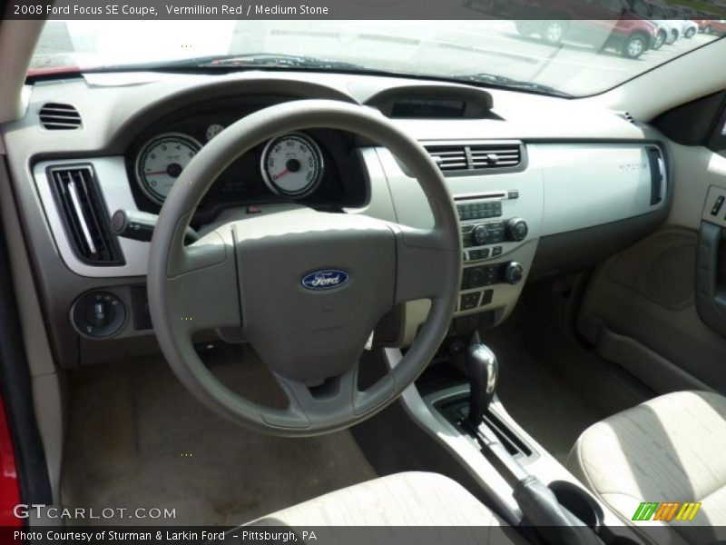 Vermillion Red / Medium Stone 2008 Ford Focus SE Coupe