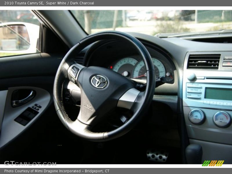 Super White / Dark Charcoal 2010 Toyota Camry SE