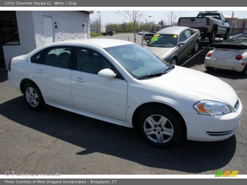 White / Gray 2009 Chevrolet Impala LS