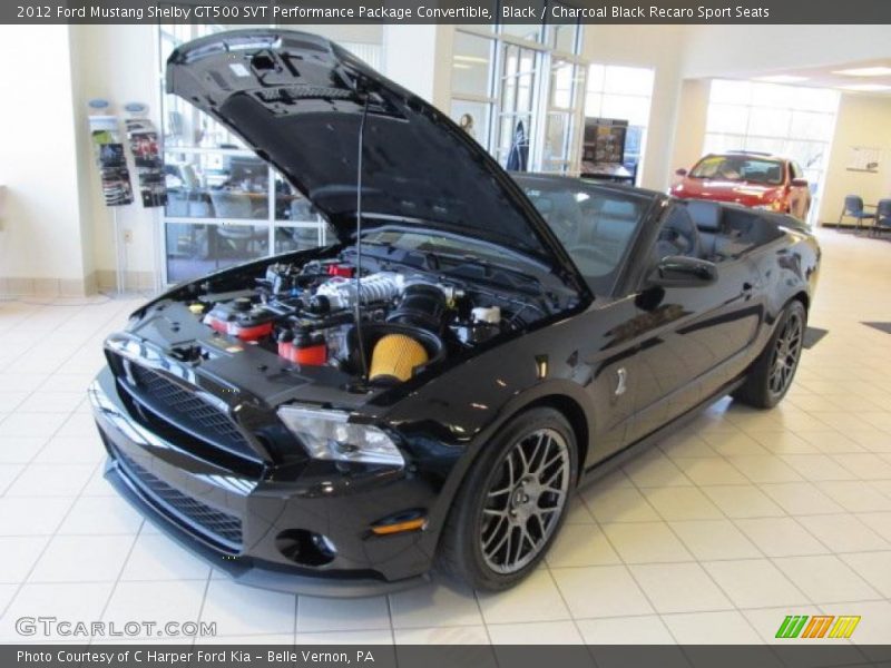 Black / Charcoal Black Recaro Sport Seats 2012 Ford Mustang Shelby GT500 SVT Performance Package Convertible