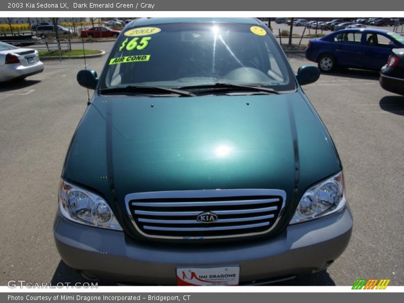 Dark Emerald Green / Gray 2003 Kia Sedona LX