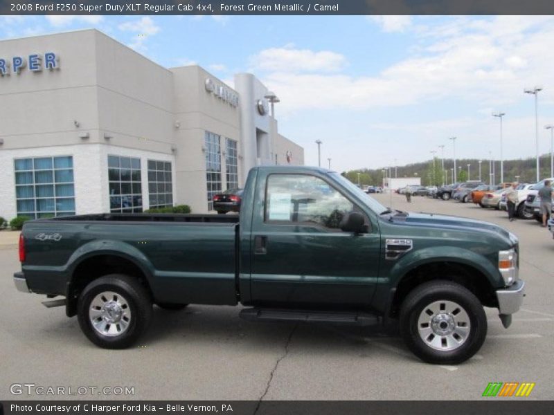 Forest Green Metallic / Camel 2008 Ford F250 Super Duty XLT Regular Cab 4x4