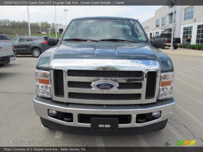 Forest Green Metallic / Camel 2008 Ford F250 Super Duty XLT Regular Cab 4x4