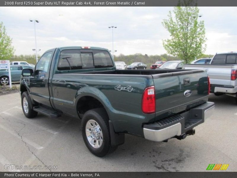 Forest Green Metallic / Camel 2008 Ford F250 Super Duty XLT Regular Cab 4x4