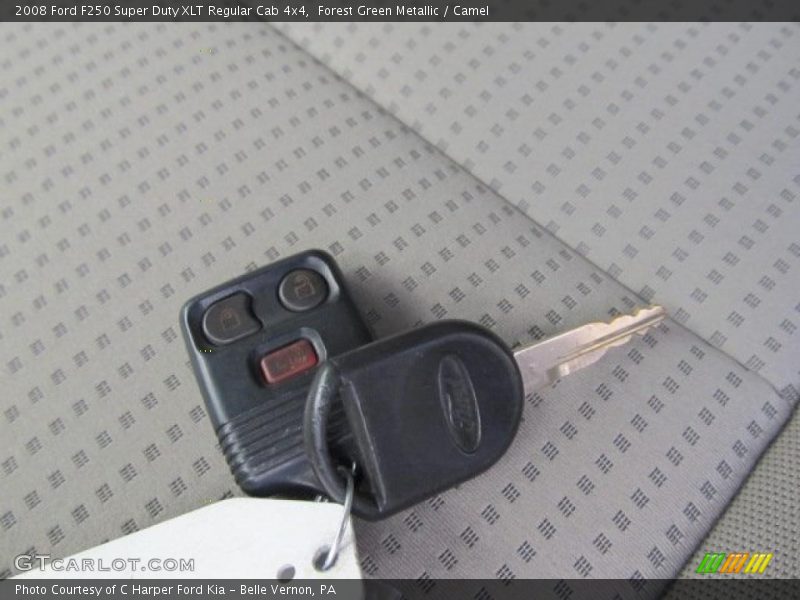 Forest Green Metallic / Camel 2008 Ford F250 Super Duty XLT Regular Cab 4x4