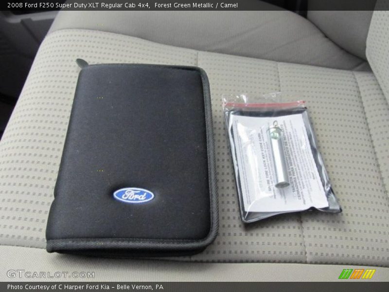 Forest Green Metallic / Camel 2008 Ford F250 Super Duty XLT Regular Cab 4x4