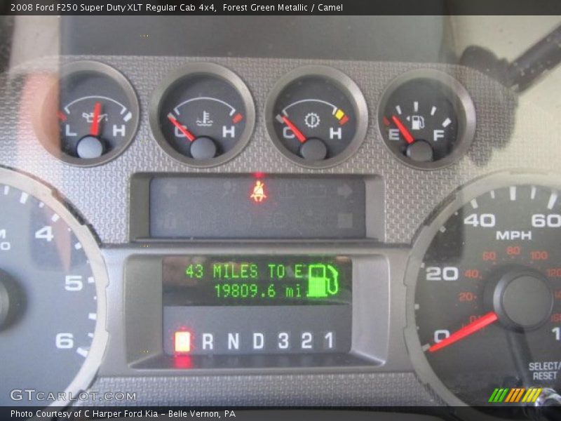 Forest Green Metallic / Camel 2008 Ford F250 Super Duty XLT Regular Cab 4x4