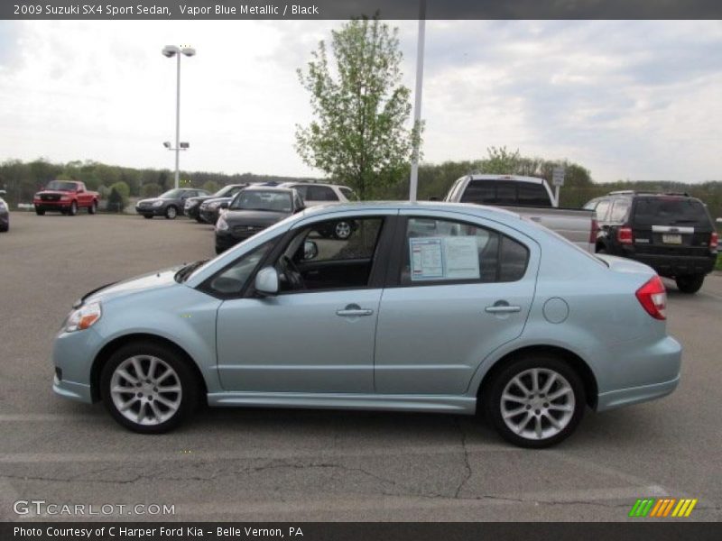 Vapor Blue Metallic / Black 2009 Suzuki SX4 Sport Sedan