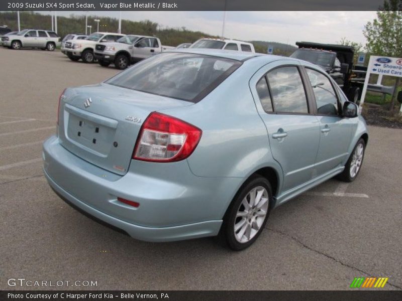 Vapor Blue Metallic / Black 2009 Suzuki SX4 Sport Sedan