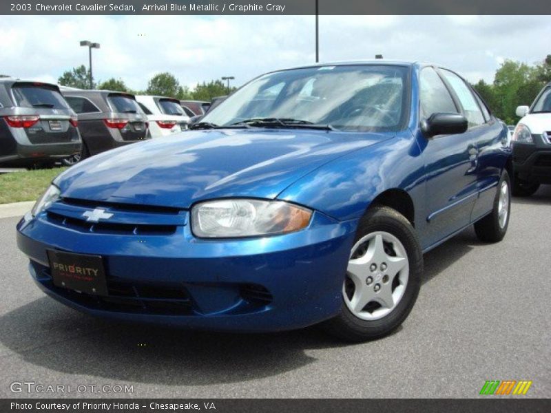 Arrival Blue Metallic / Graphite Gray 2003 Chevrolet Cavalier Sedan