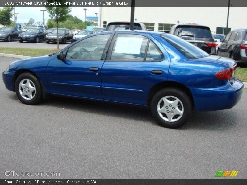Arrival Blue Metallic / Graphite Gray 2003 Chevrolet Cavalier Sedan