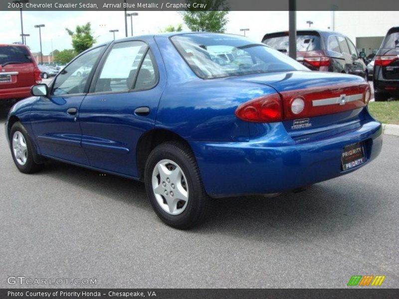 Arrival Blue Metallic / Graphite Gray 2003 Chevrolet Cavalier Sedan