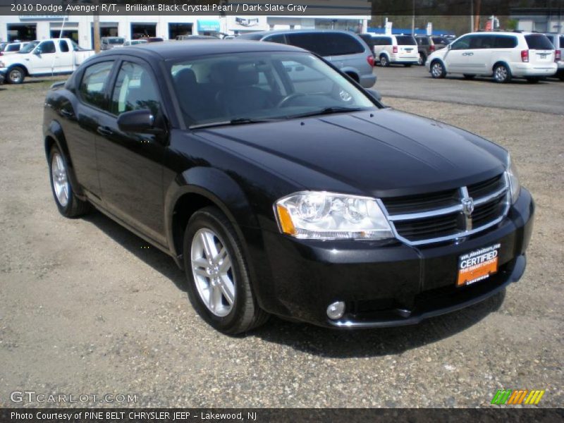 Brilliant Black Crystal Pearl / Dark Slate Gray 2010 Dodge Avenger R/T