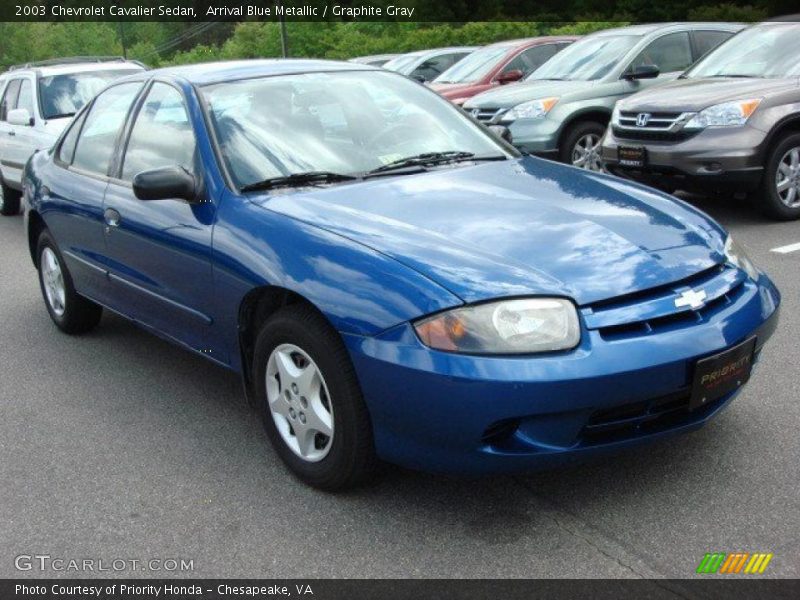 Arrival Blue Metallic / Graphite Gray 2003 Chevrolet Cavalier Sedan