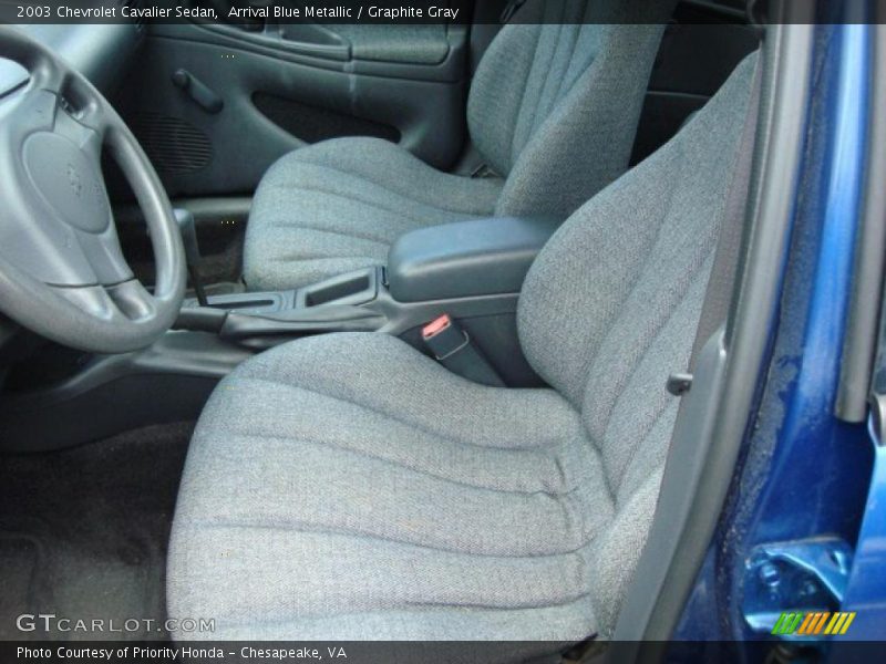 Arrival Blue Metallic / Graphite Gray 2003 Chevrolet Cavalier Sedan