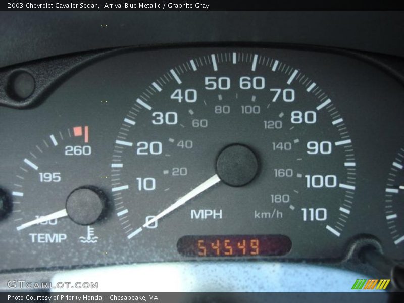 Arrival Blue Metallic / Graphite Gray 2003 Chevrolet Cavalier Sedan