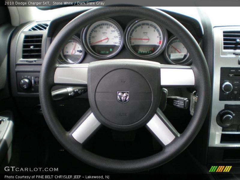 Stone White / Dark Slate Gray 2010 Dodge Charger SXT