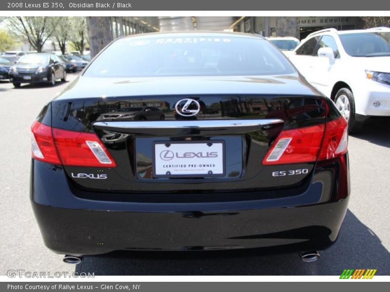 Obsidian Black / Black 2008 Lexus ES 350