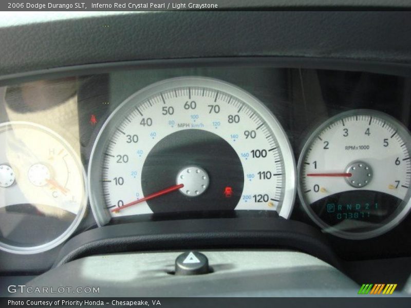 Inferno Red Crystal Pearl / Light Graystone 2006 Dodge Durango SLT