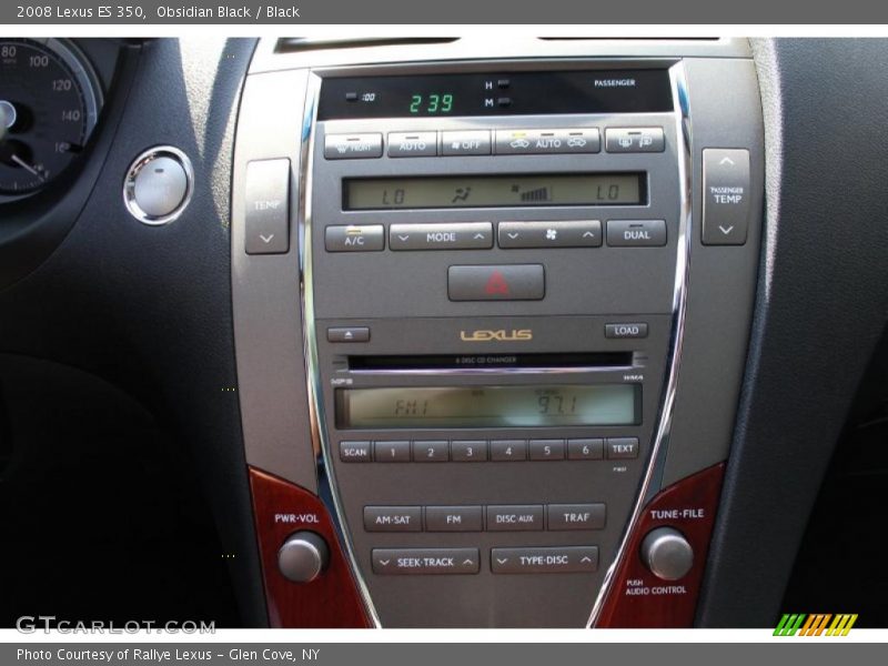 Obsidian Black / Black 2008 Lexus ES 350