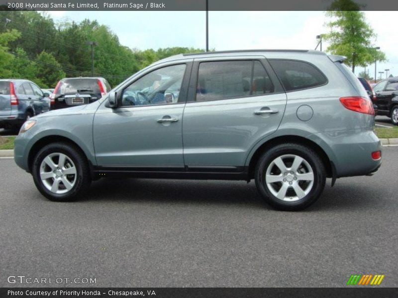 Platinum Sage / Black 2008 Hyundai Santa Fe Limited