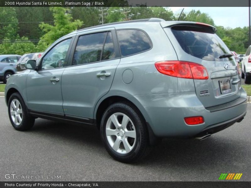 Platinum Sage / Black 2008 Hyundai Santa Fe Limited