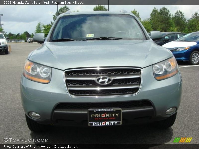 Platinum Sage / Black 2008 Hyundai Santa Fe Limited