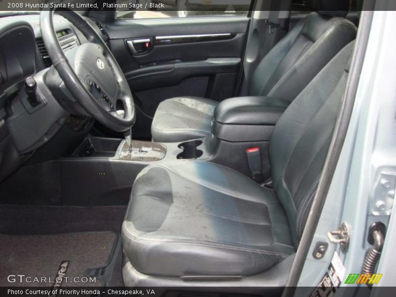 Platinum Sage / Black 2008 Hyundai Santa Fe Limited