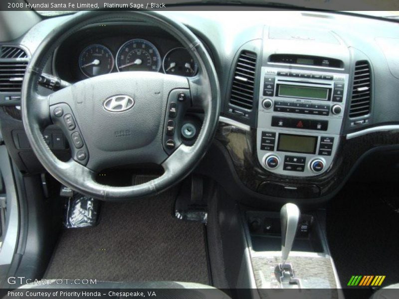 Platinum Sage / Black 2008 Hyundai Santa Fe Limited