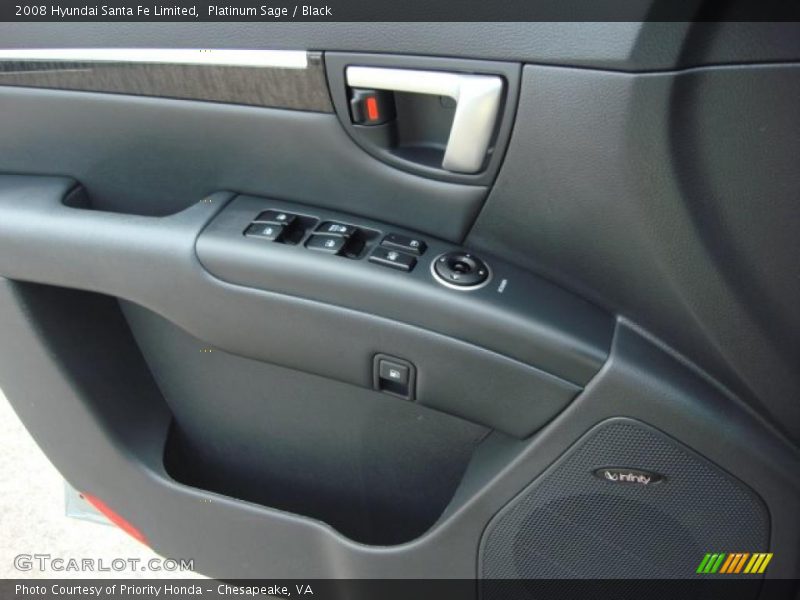 Platinum Sage / Black 2008 Hyundai Santa Fe Limited