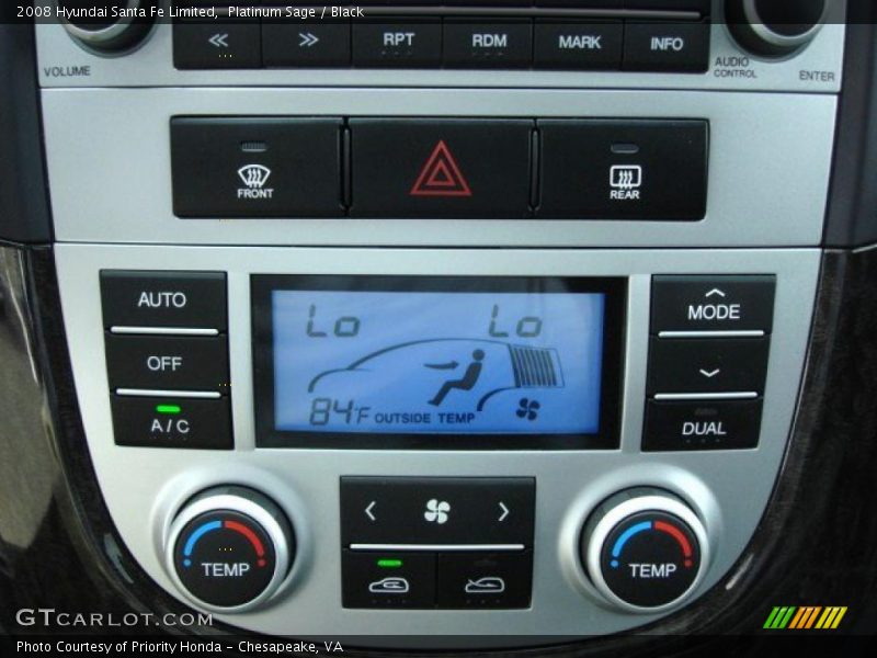 Platinum Sage / Black 2008 Hyundai Santa Fe Limited