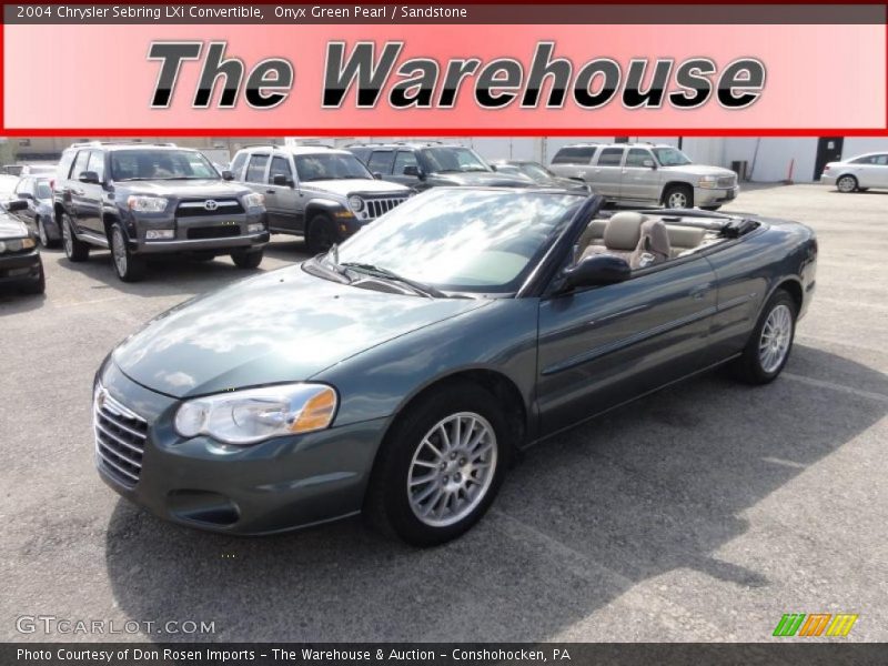 Onyx Green Pearl / Sandstone 2004 Chrysler Sebring LXi Convertible