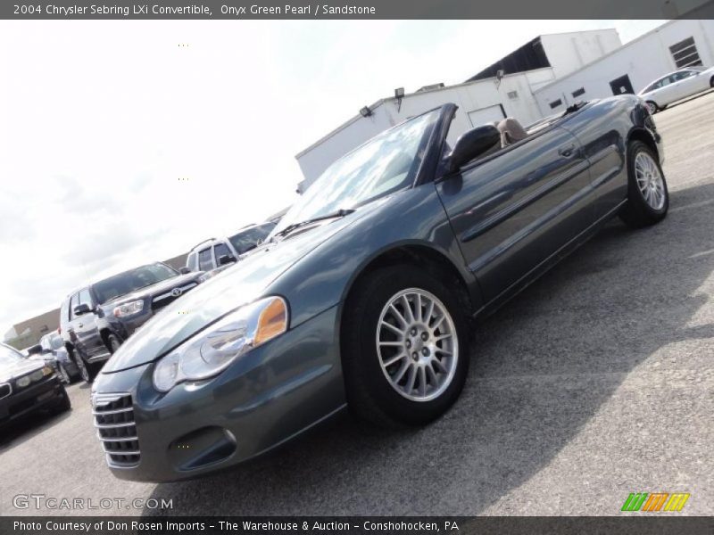 Onyx Green Pearl / Sandstone 2004 Chrysler Sebring LXi Convertible