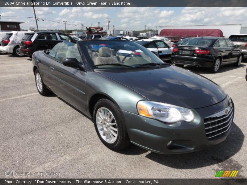 Onyx Green Pearl / Sandstone 2004 Chrysler Sebring LXi Convertible