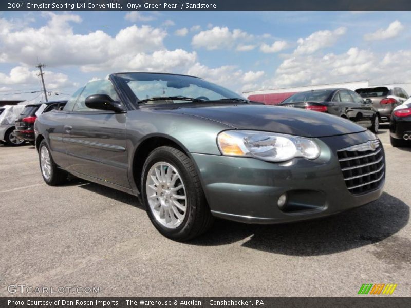 Onyx Green Pearl / Sandstone 2004 Chrysler Sebring LXi Convertible