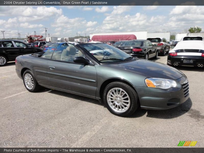 Onyx Green Pearl / Sandstone 2004 Chrysler Sebring LXi Convertible
