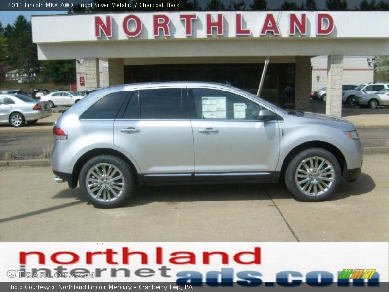 Ingot Silver Metallic / Charcoal Black 2011 Lincoln MKX AWD