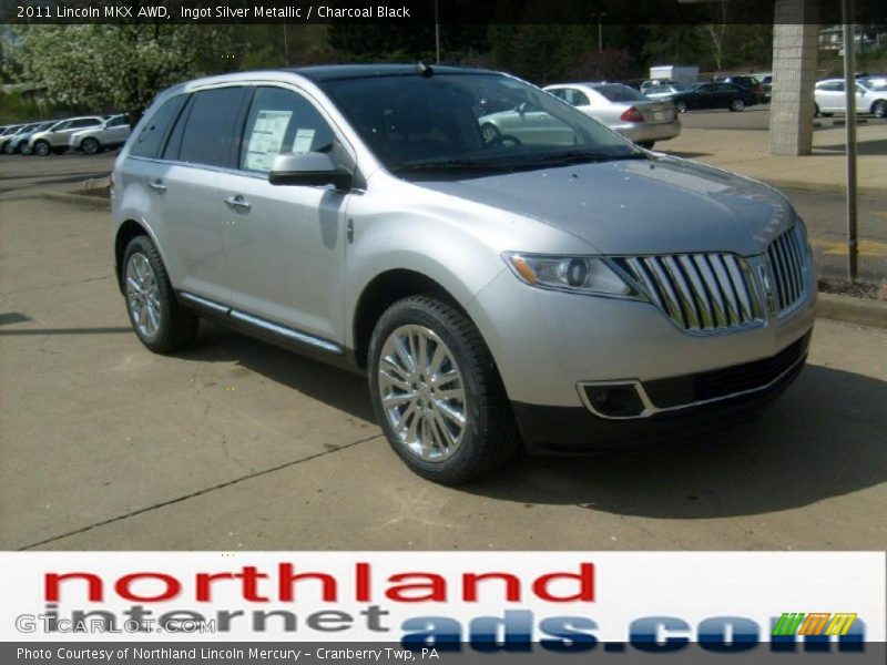 Ingot Silver Metallic / Charcoal Black 2011 Lincoln MKX AWD