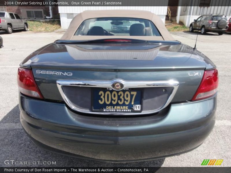 Onyx Green Pearl / Sandstone 2004 Chrysler Sebring LXi Convertible