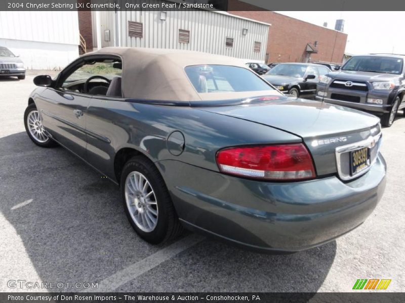 Onyx Green Pearl / Sandstone 2004 Chrysler Sebring LXi Convertible
