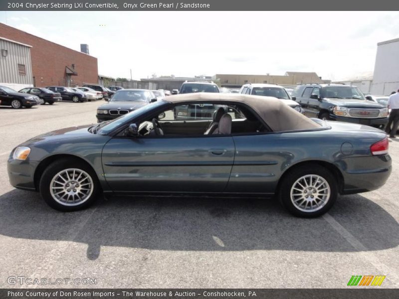 Onyx Green Pearl / Sandstone 2004 Chrysler Sebring LXi Convertible
