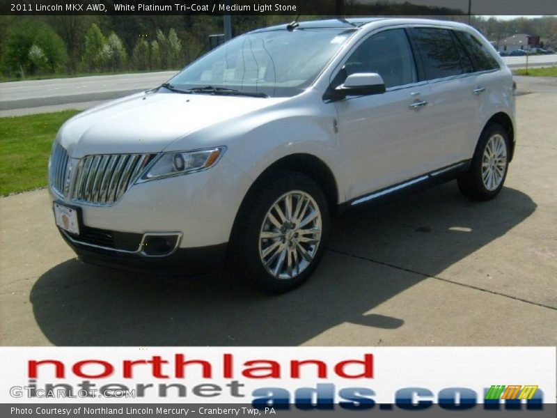 White Platinum Tri-Coat / Medium Light Stone 2011 Lincoln MKX AWD