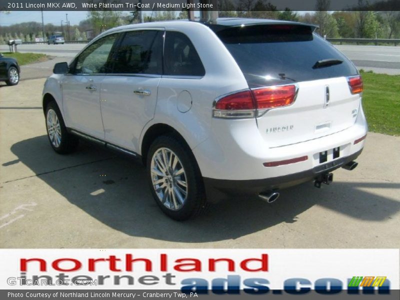 White Platinum Tri-Coat / Medium Light Stone 2011 Lincoln MKX AWD