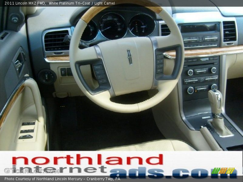 White Platinum Tri-Coat / Light Camel 2011 Lincoln MKZ FWD