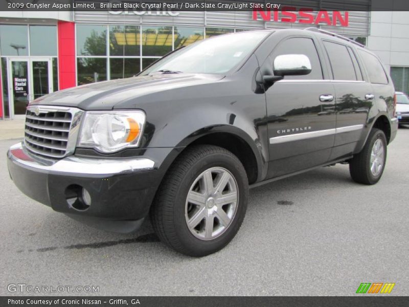 Brilliant Black Crystal Pearl / Dark Slate Gray/Light Slate Gray 2009 Chrysler Aspen Limited