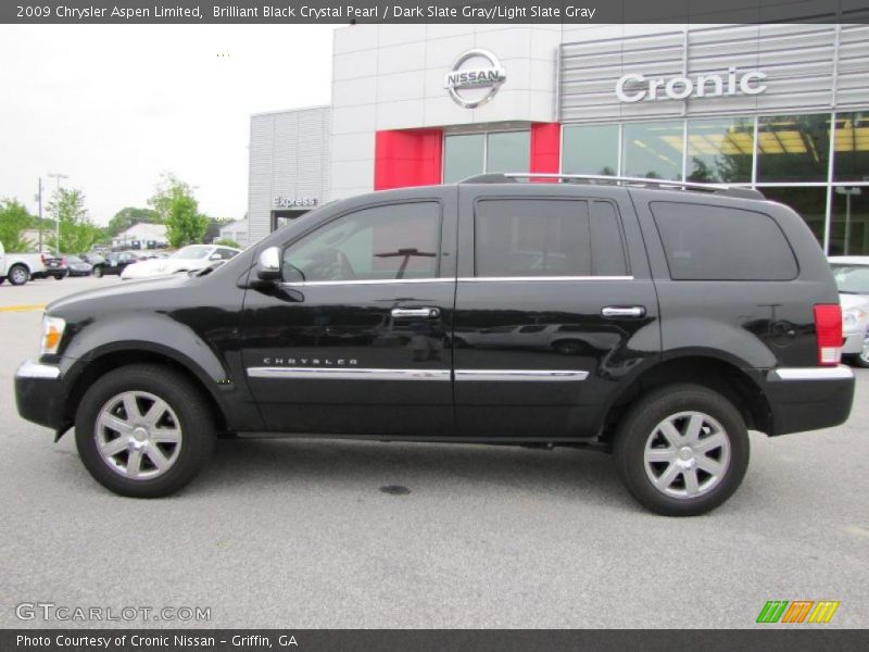 Brilliant Black Crystal Pearl / Dark Slate Gray/Light Slate Gray 2009 Chrysler Aspen Limited