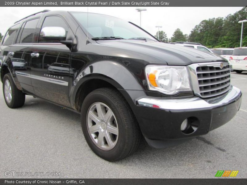 Brilliant Black Crystal Pearl / Dark Slate Gray/Light Slate Gray 2009 Chrysler Aspen Limited